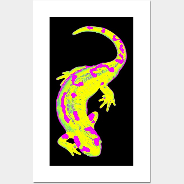 Salamander Lemon Trace Wall Art by CharlieCreator